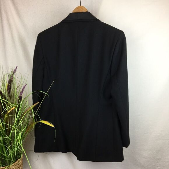 Gianfranco Ferre Black Wool & Silk Tailored Tuxedo Blazer Jacket 14 - Picture 2 of 7